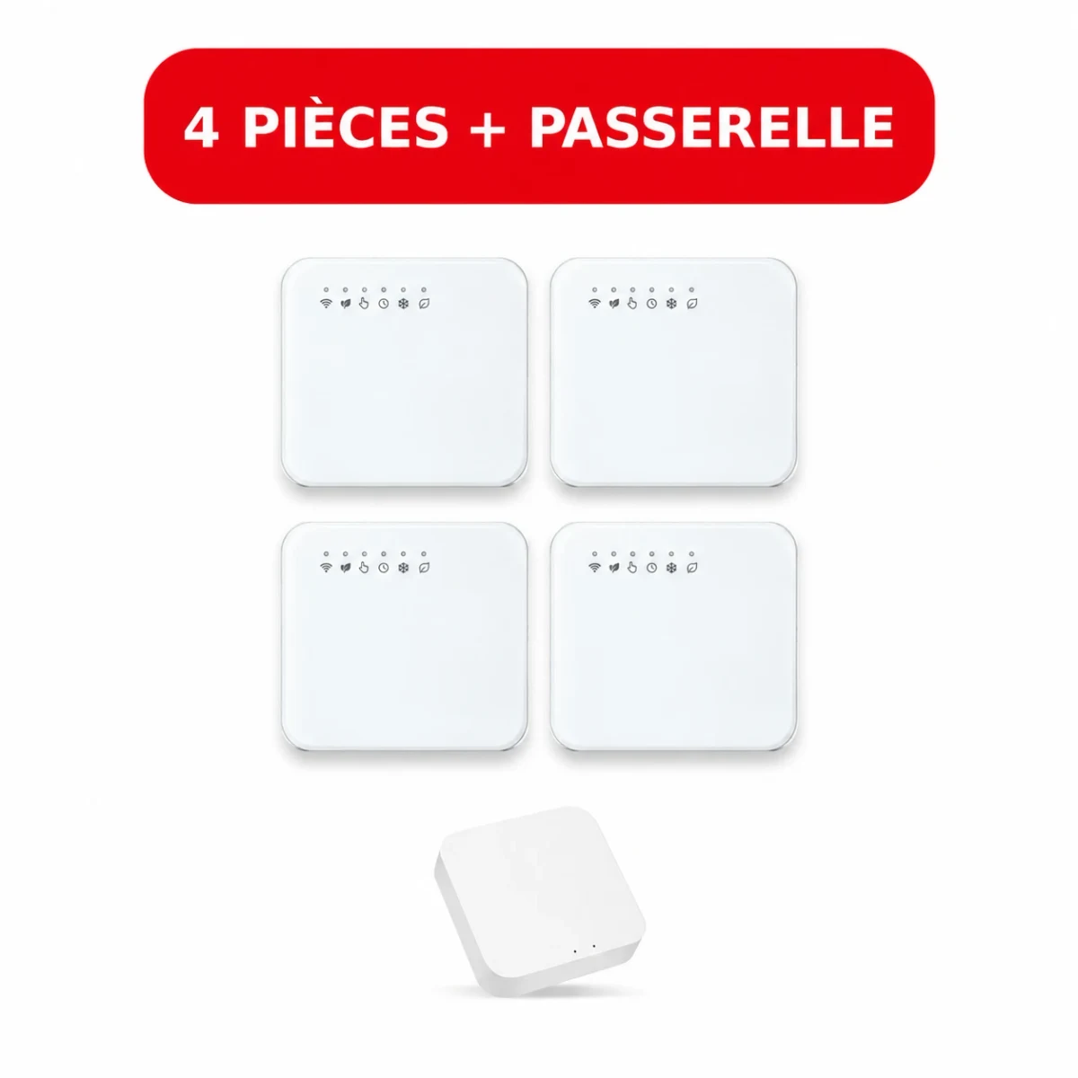 Pack de 4 thermostats connectés ME223EH avec passerelle GW006