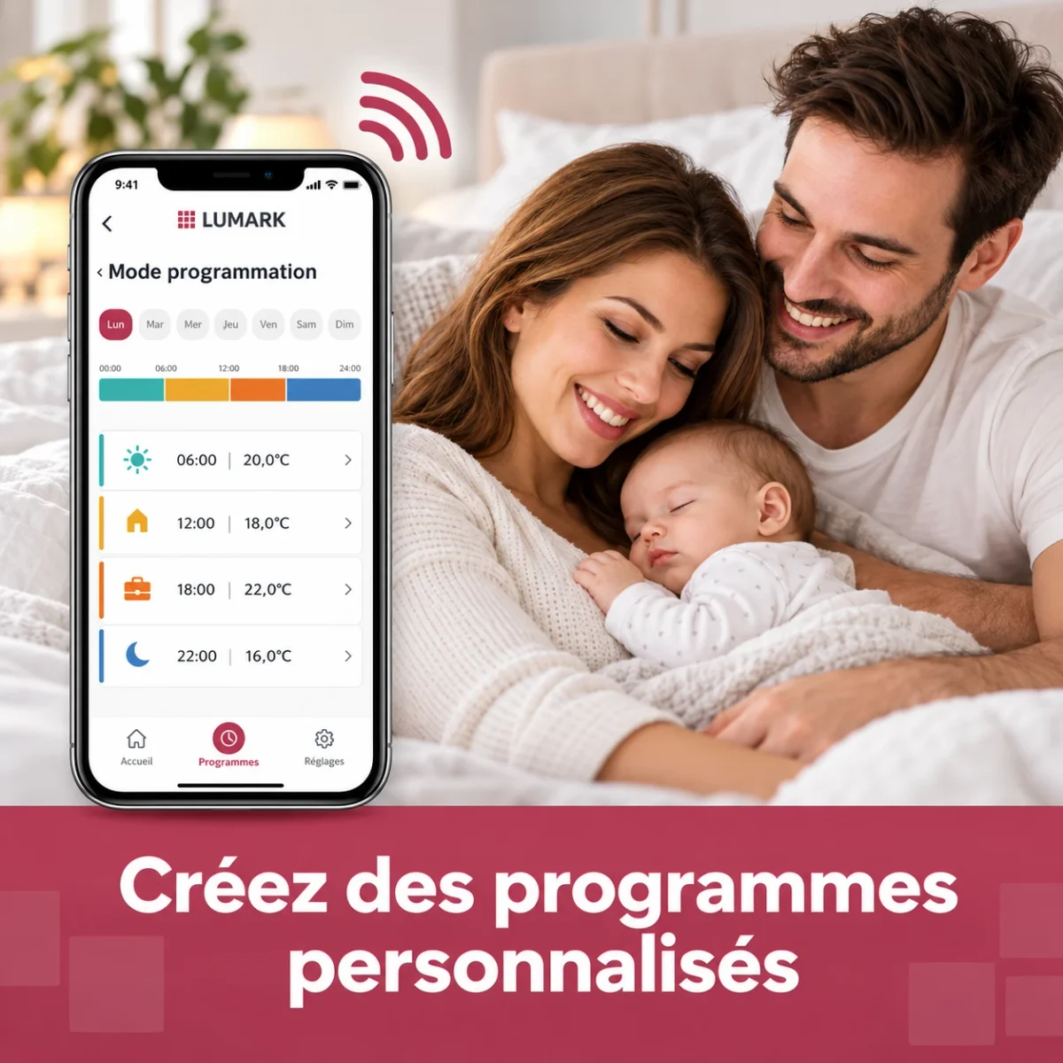 Application de chauffage : créez des programmes personnalisés par jour et par tranche horaire